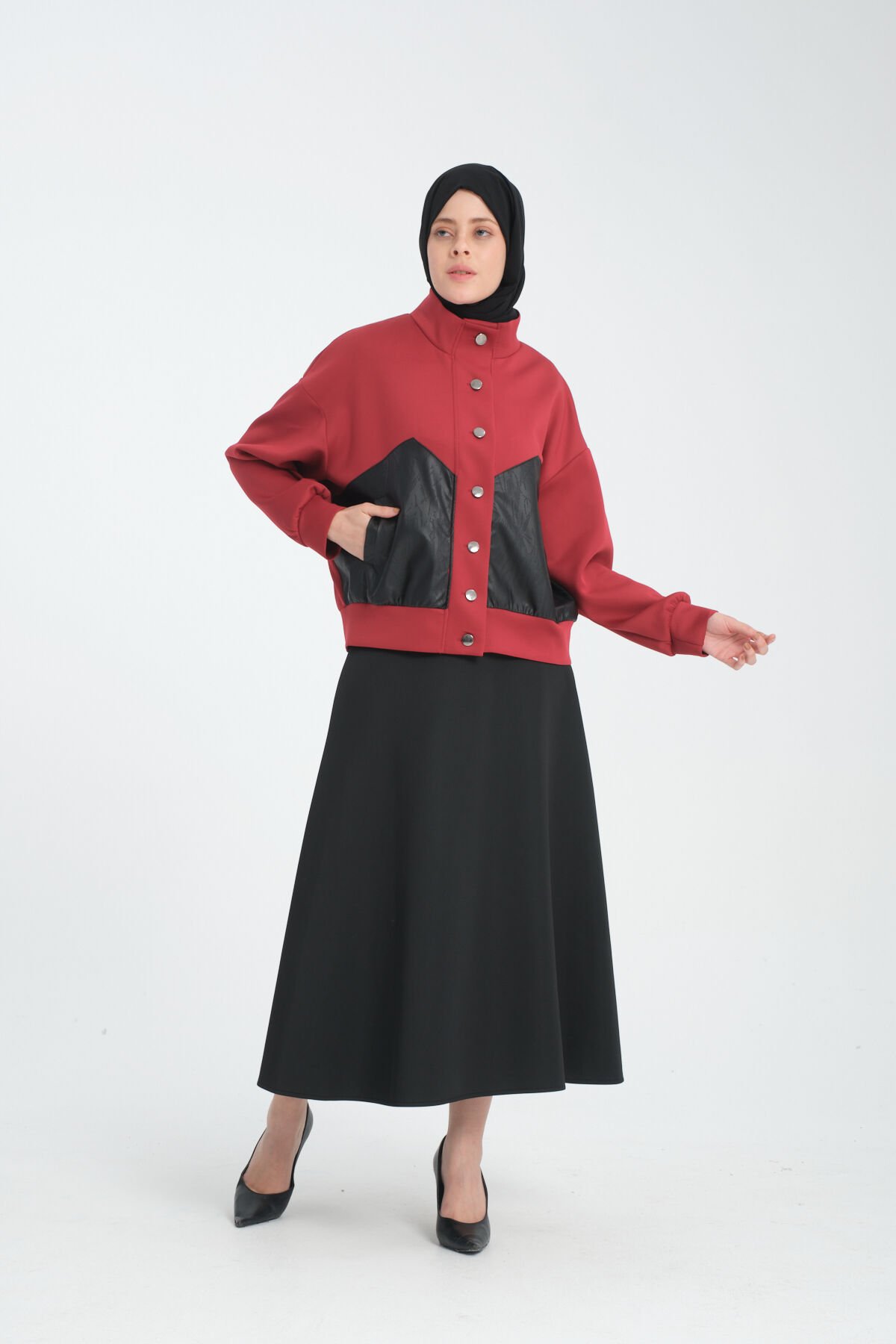 Kübra Etek Scuba  -SİYAH